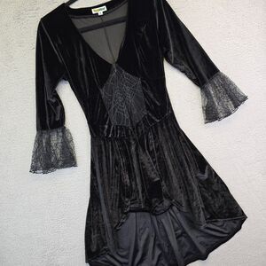 Tipsy Elves Dress Romper Womens S Crushed Velvet‎ Whimsigoth Witchy Vamp Costume